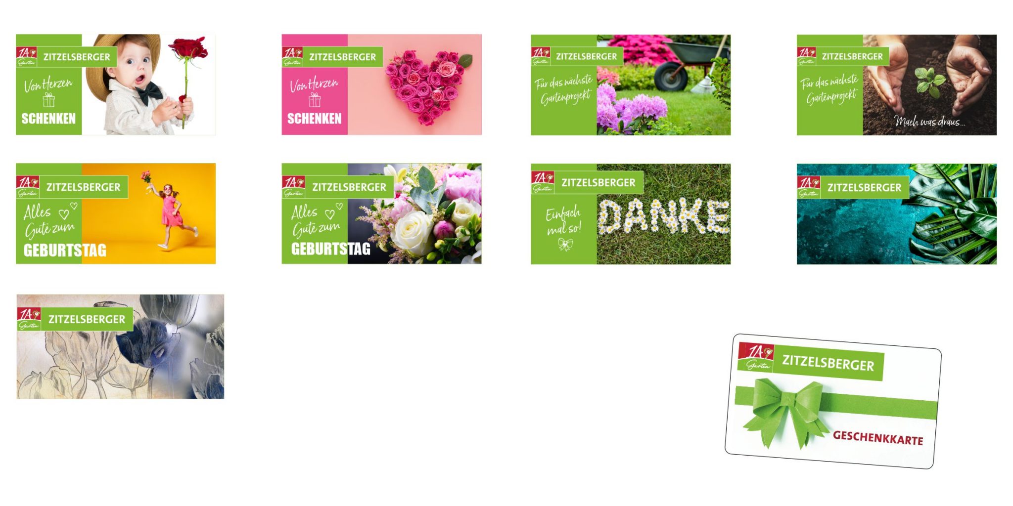 Gutschein Motiv "Alles Gute zum Geburtstag" Blumenstrauß